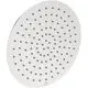 Runde Kopfbrause aus Edelstahl von Ideal Standard mit gleichmäßiger Anordnung von Düsen auf der Oberfläche für eine gezielte Wasserverteilung.